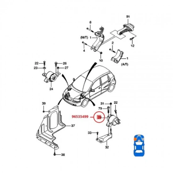 Soporte motor para chevrolet aveo 2004 2016 1.4 - Soportes De Motor | ClickRepuestos
